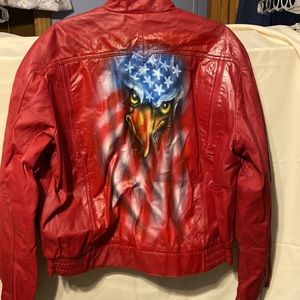 Hein Gericke Echt Leder Genuine Red Leather Jacket